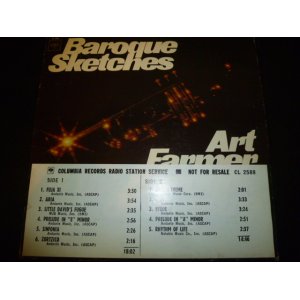 画像: ART FARMER & THE BAROQUE ORCHESTRA/BAROQUE SKETCHES