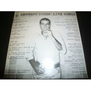 画像: LEONARD COHEN/LIVE SONGS