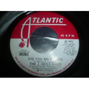 画像: J. GEILS BAND/DID YOU NO WRONG