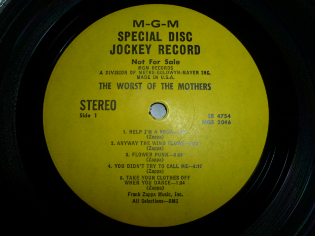 画像: MOTHERS OF INVENTION/THE WORST OF THE MOTHERS