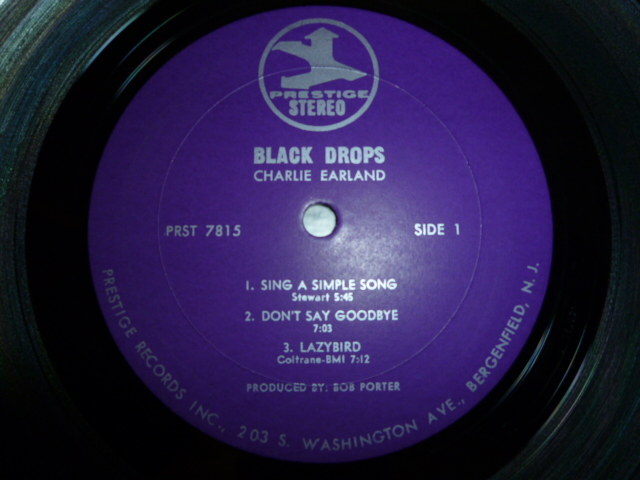 画像: CHARLIE EARLAND/BLACK DROPS