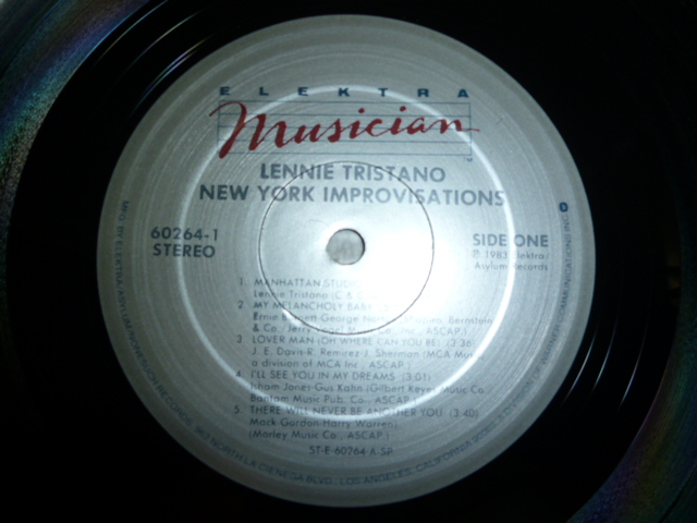 画像: LENNIE TRISTANO/NEW YORK IMPROVISATIONS