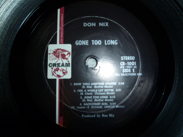 画像: DON NIX/GONE TOO LONG