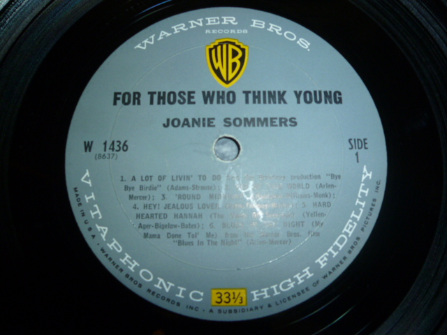 JOANIE SOMMERS/FOR THOSE WHO THINK YOUNG - EXILE RECORDS