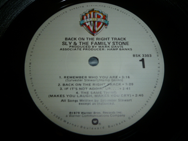 画像: SLY & THE FAMILY STONE/BACK ON THE RIGHT TRACK