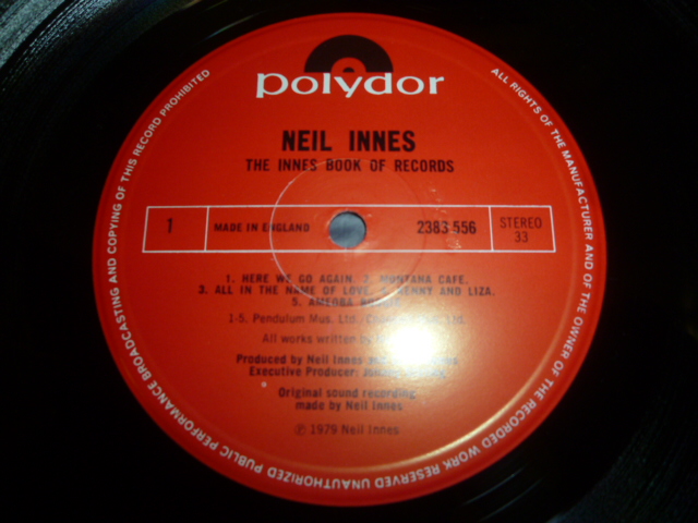 画像: NEIL INNES/THE INNES BOOK OF RECORDS