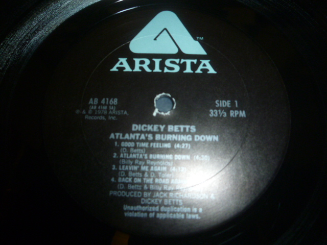 画像: DICKEY BETTS/ATLANTA'S BURNING DOWN