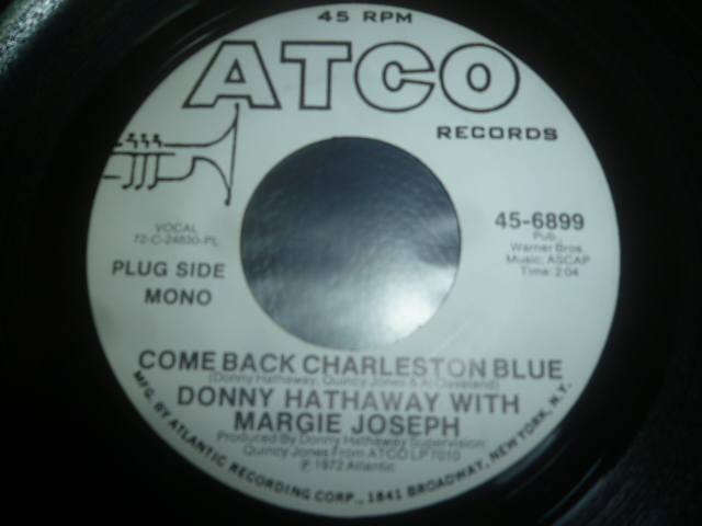 画像1: DONNY HATHAWAY WITH MARGIE JOSEPH/COME BACK CHARLESTON BLUE