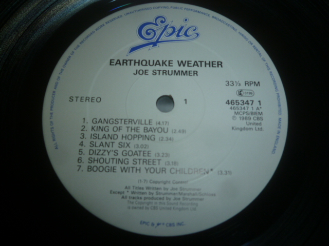 画像: JOE STRUMMER/EARTHQUAKE WEATHER