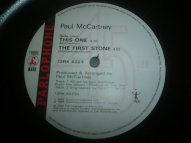 画像: PAUL McCARTNEY/THIS ONE (12")