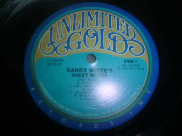 画像: BARRY WHITE/BARRY WHITE'S SHEET MUSIC