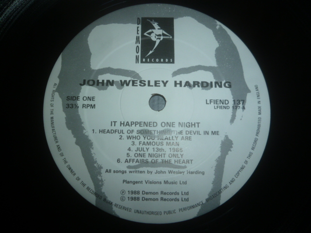 画像: JOHN WELEY HARDING/IT HAPPENED ONE NIGHT