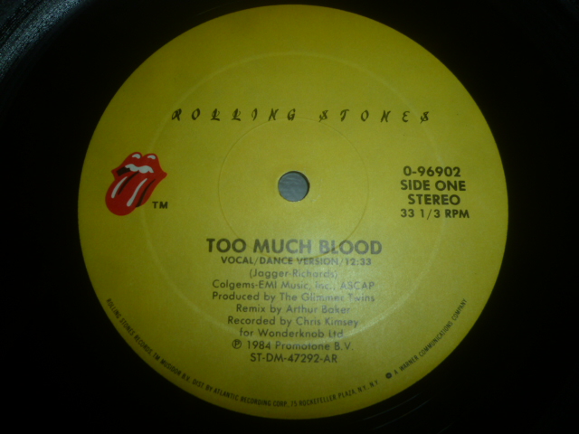 画像: ROLLING STONES/TOO MUCH BLOOD (12")