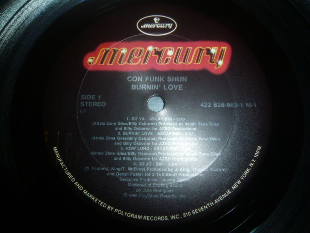 画像: CON FUNK SHUN/BURNIN' LOVE