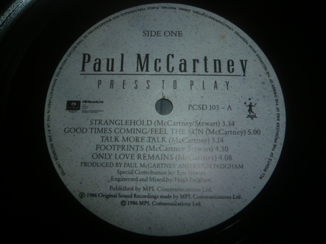 画像: PAUL McCARTNEY/PRESS TO PLAY