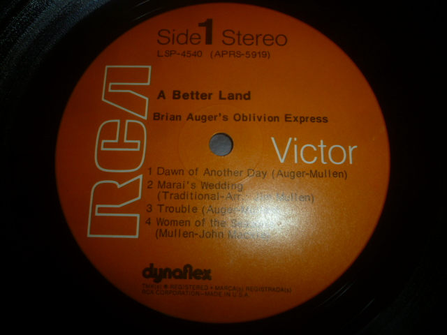 画像: BRIAN AUGER'S OBLIVION EXPRESS/A BETTER LAND