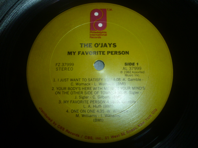 画像: O'JAYS/MY FAVORITE PERSON