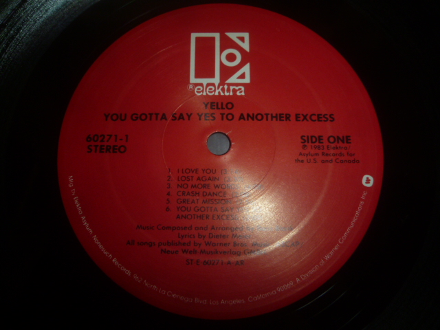 画像: YELLO/YOU GOTTA SAY YES TO ANOTHER EXCESS