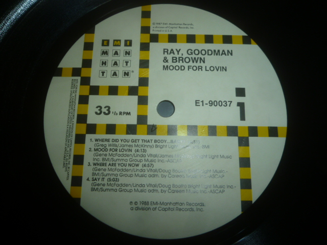 画像: RAY, GOODMAN & BROWN/MOOD FOR LOVIN'