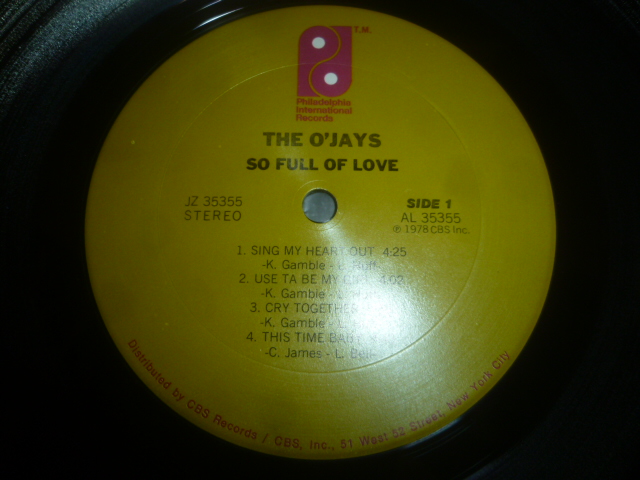 画像: O'JAYS/SO FULL OF LOVE