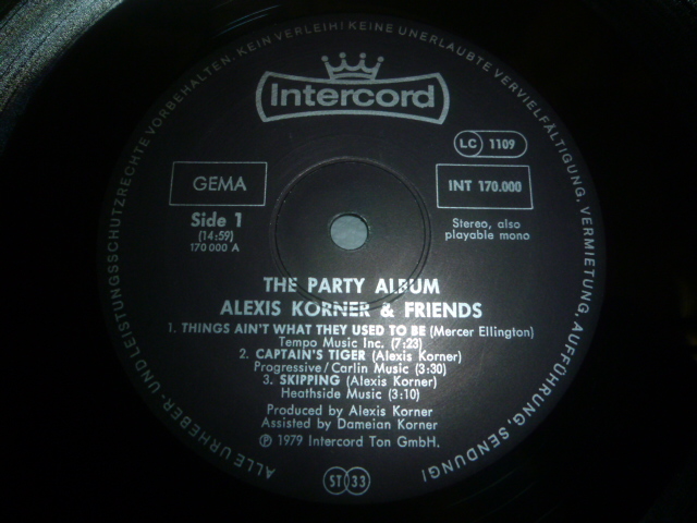 画像: ALEXIS KORNER & FRIENDS/THE PARTY ALBUM