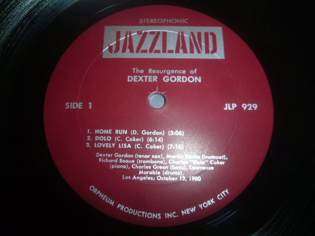 画像: DEXTER GORDON/THE RESURGENCE OF DEXTER GORDON