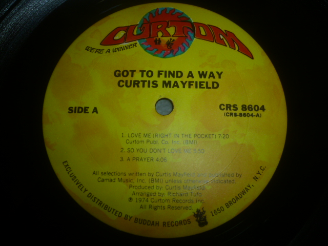 画像: CURTIS MAYFIELD/GOT TO FIND A WAY