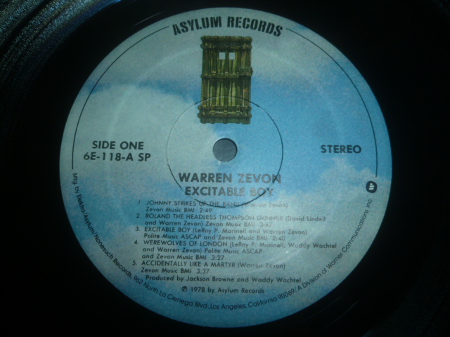 画像: WARREN ZEVON/EXCITABLE BOY