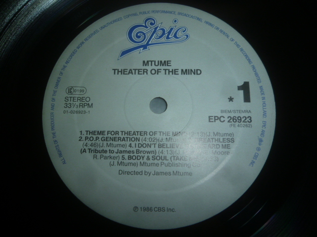 画像: MTUME/THEATER OF THE MIND