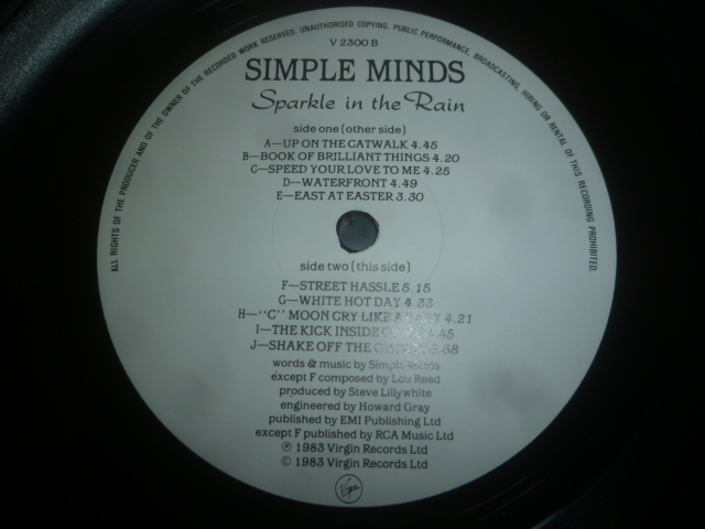 画像: SIMPLE MINDS/SPARKE IN THE RAIN