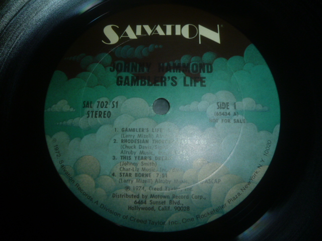 画像: JOHNNY HAMMOND/GAMBLER'S LIFE