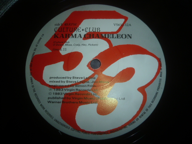 画像: CULTURE CLUB/KARMA CHAMELEON (12")