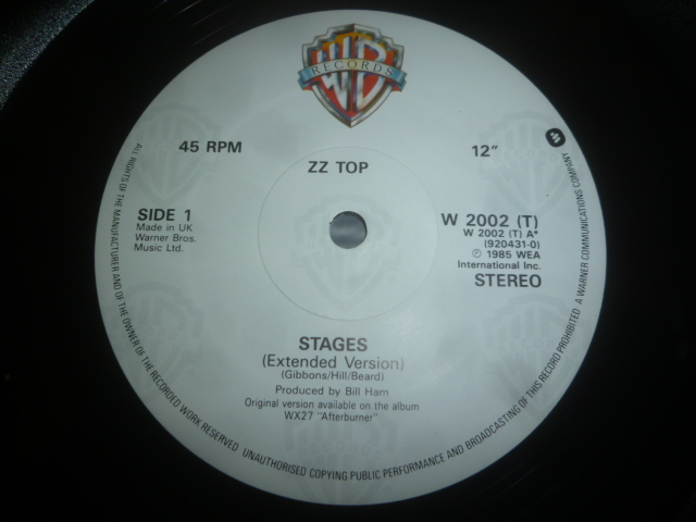 画像: ZZ TOP/STAGES (12")